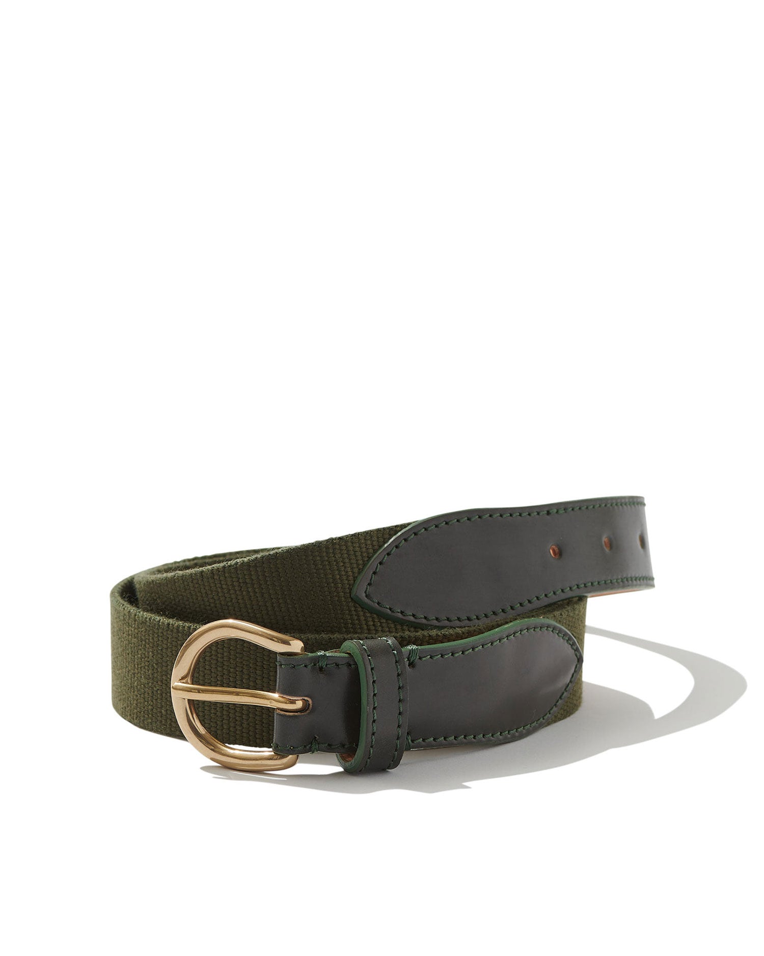 Cordovan Webbing Belt in Racing Green