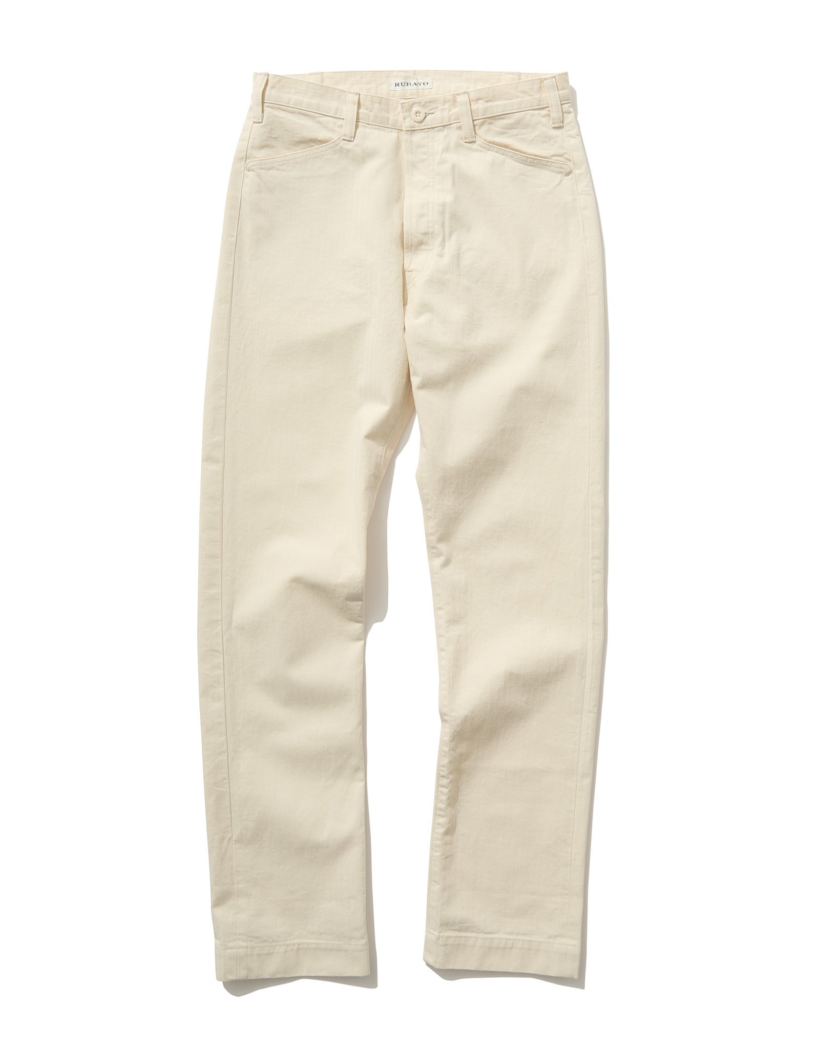 French Pocket Trouser in Cream HBT
