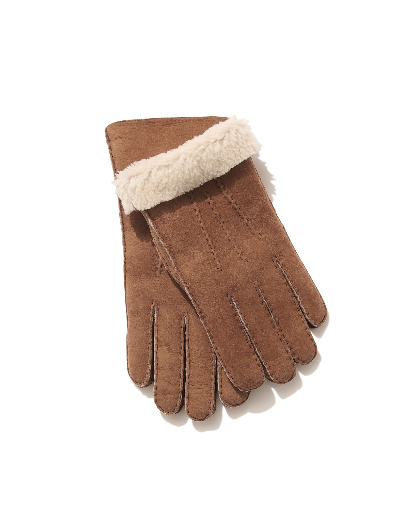 Shearling Gloves in Bay