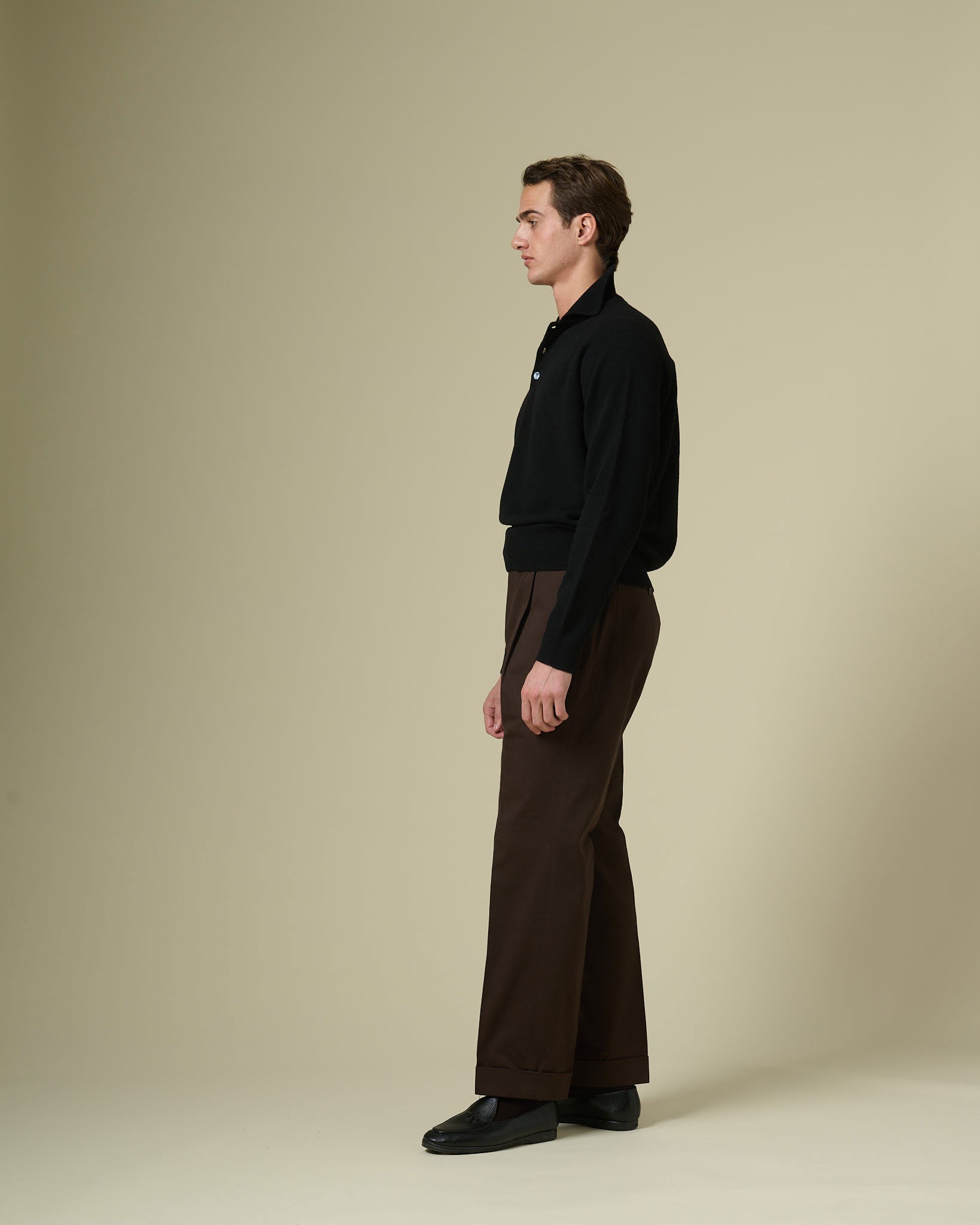 Heavy Weight Dress Chino in Dark Brown