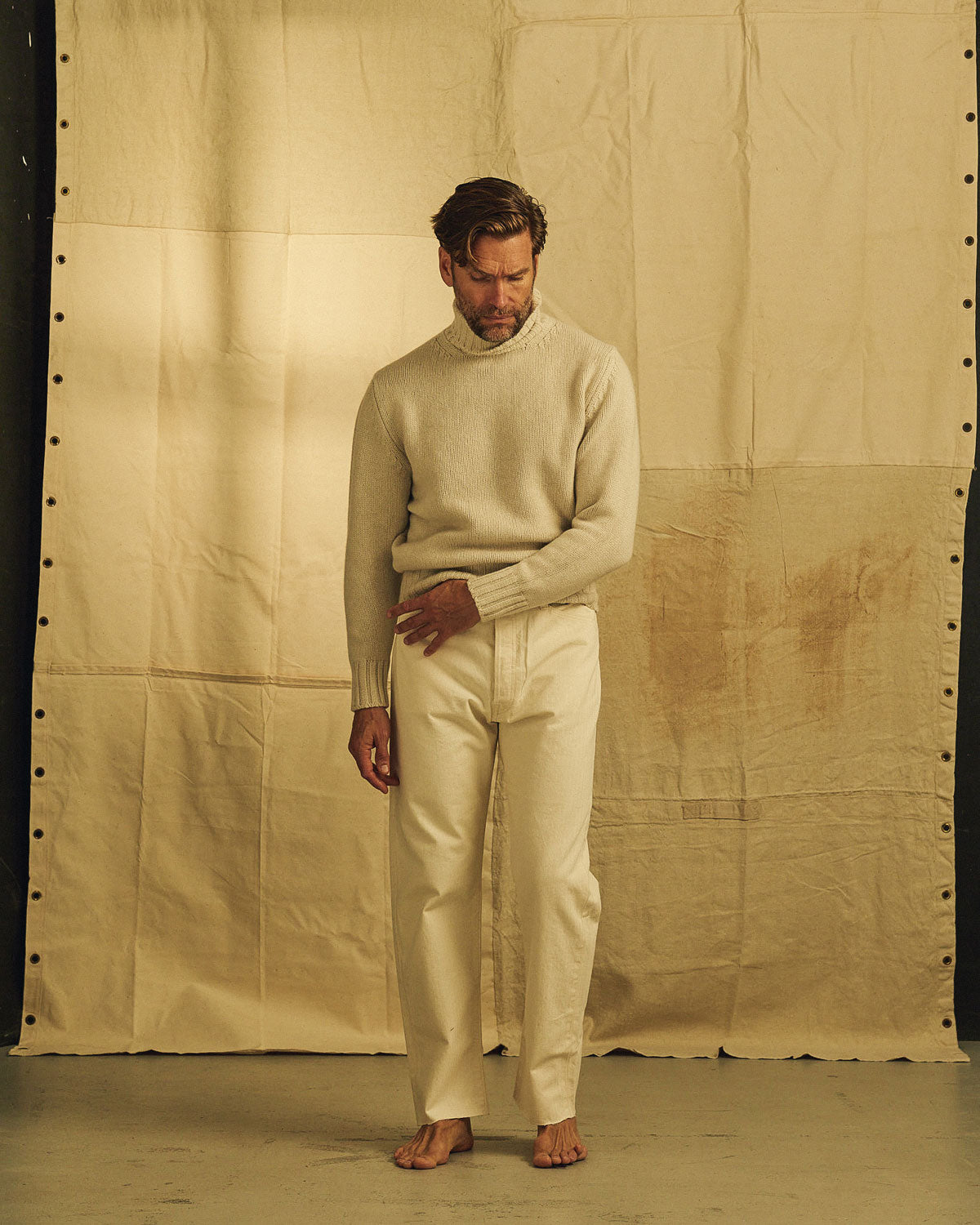 Explorer's Roll Neck in Vellum