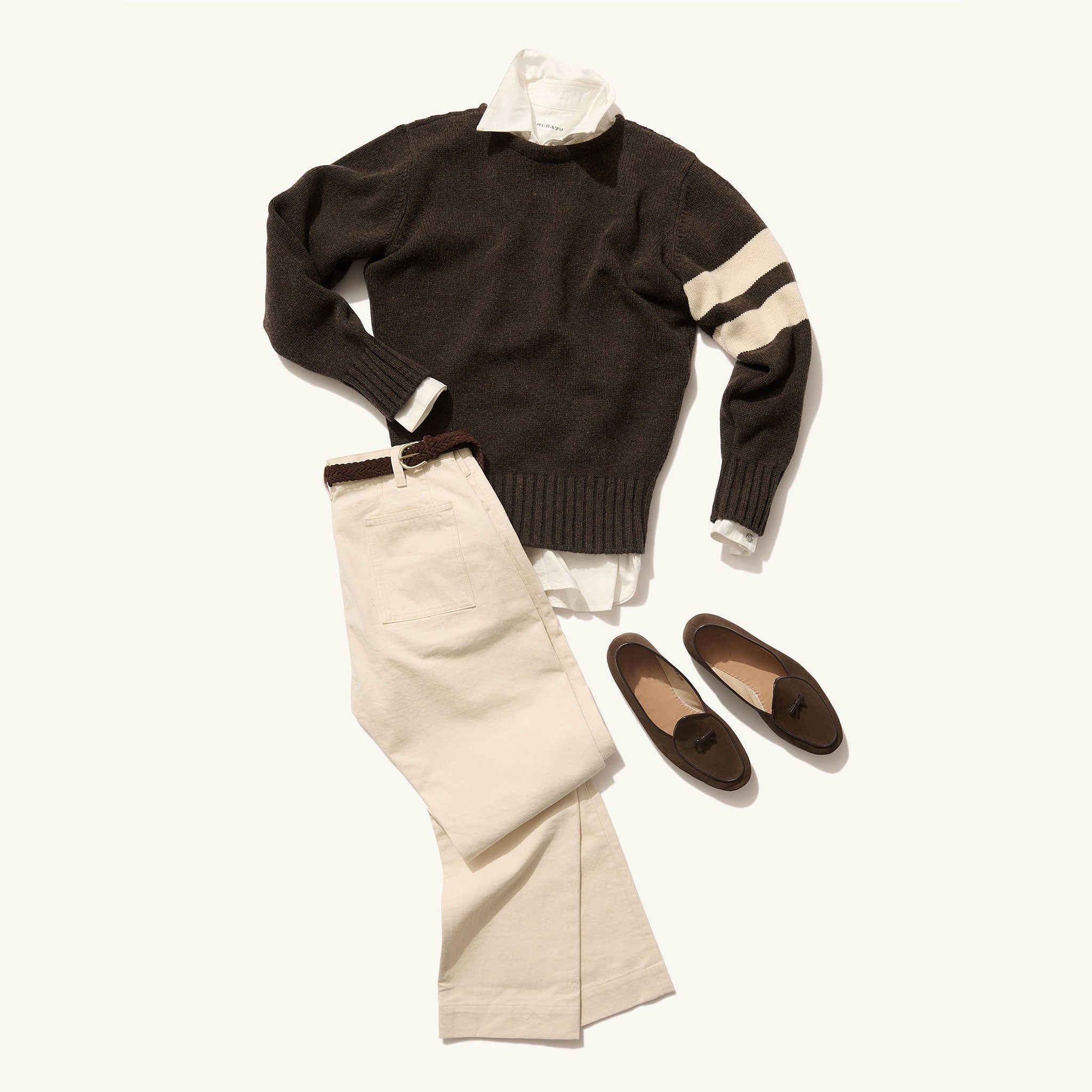 Varsity Sweater in Brown